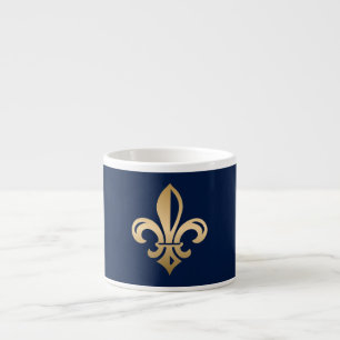 Taza De Espresso Marina de lujo de oro de Lis