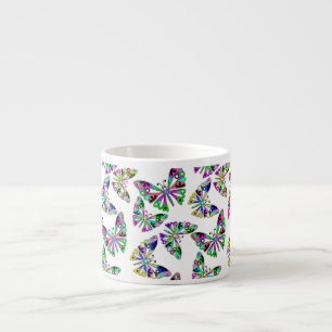 Taza De Espresso Mariposa abstracta de dibujos animados sin fisuras