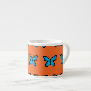 Taza De Espresso Mariposa azul