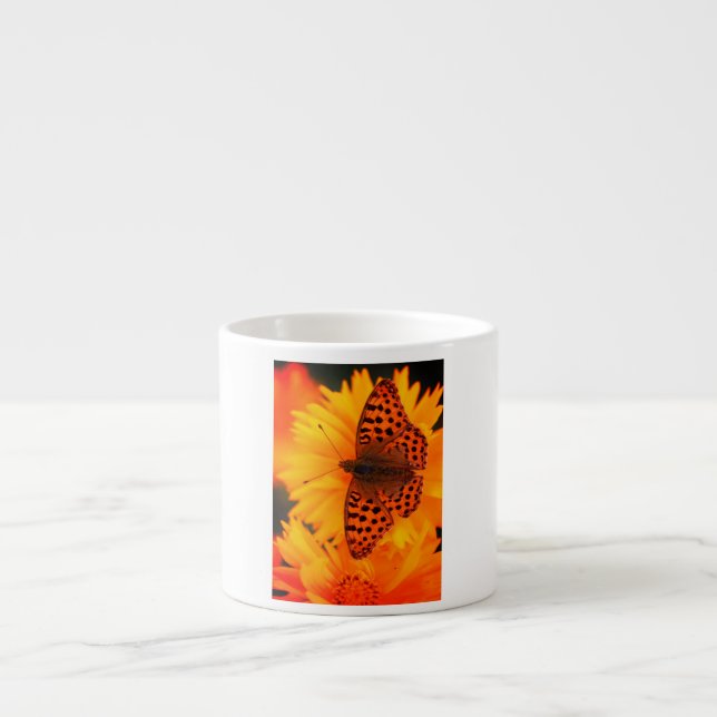 Taza De Espresso Mariposa Bliss Mug" (Frente)