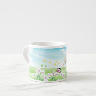 Taza De Espresso Mariposa de campo