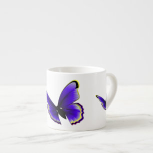 Taza De Espresso Mariposa morada
