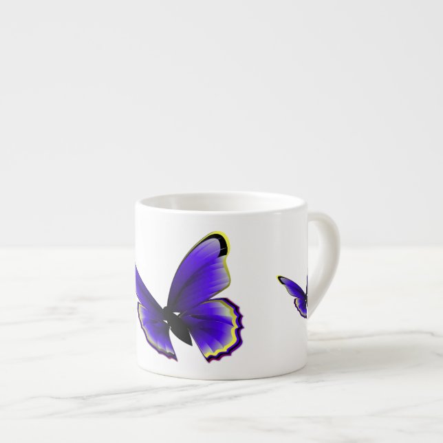 Taza De Espresso Mariposa morada (Derecha)