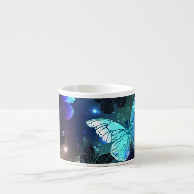 Taza De Espresso Mariposa nocturna fluida (Frente)