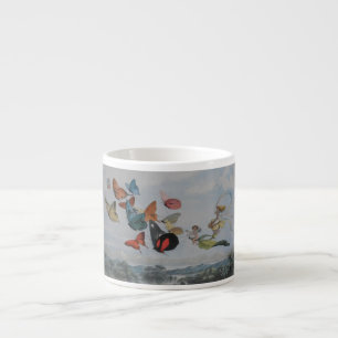 Taza De Espresso Mariposa y Reina Hada Mariposas Hadas