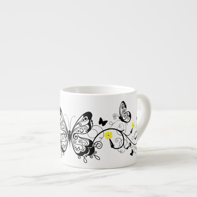 Taza De Espresso Mariposas Black Lace 10 (Derecha)