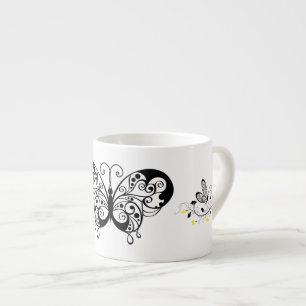 Taza De Espresso Mariposas Black Lace 3