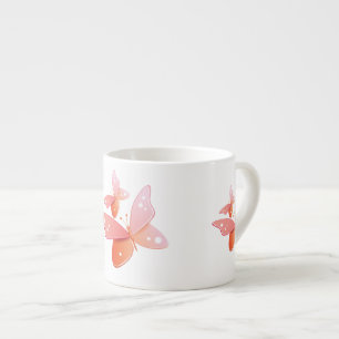 Taza De Espresso Mariposas De Peach