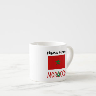 Taza De Espresso Marruecos Bandera de Marruecos Personalizada 