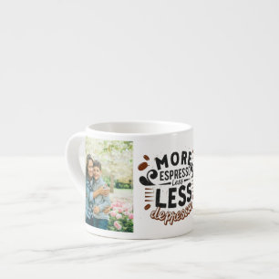 Taza De Espresso Más Espresso Menos Depresso personalizado 2 foto