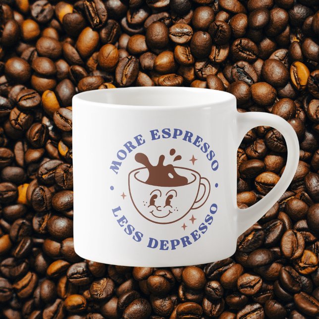 Taza De Espresso Más espresso, menos gracioso depresso (More Espresso, Less Depresso Sarcastic Funny Espresso Cup
)