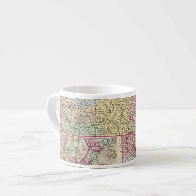Taza De Espresso Massachusetts y Rhode Island 2 (Izquierda)