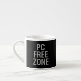 Taza De Espresso Mata de expresso negro de zona libre de PC