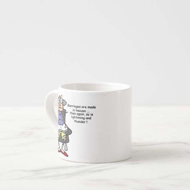 Taza De Espresso Matrimonio, relámpago, humor trueno (Izquierda)