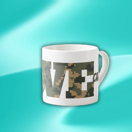 Taza De Espresso Me Encanta Camouflage Green Brown |