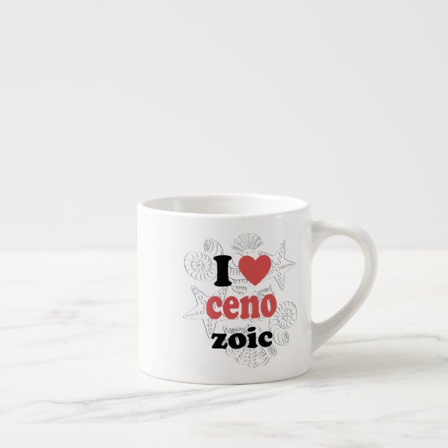 Taza De Espresso Me encanta la cita graciosa del Cenozoico para los (Derecha)