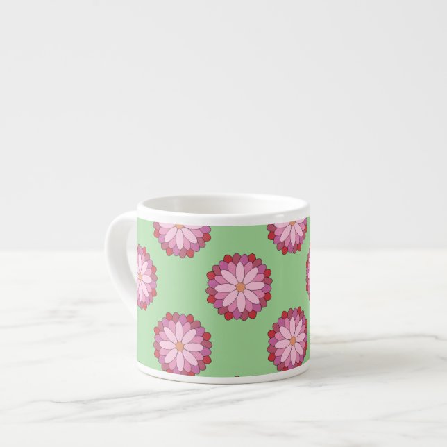 Taza De Espresso Medallero asiático pastel rosado (Izquierda)