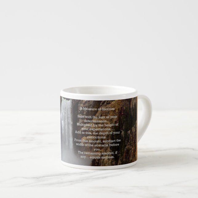 Taza De Espresso Medida de éxito Inspiradora (Derecha)