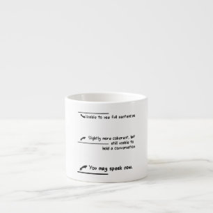 Taza De Espresso Medidas llanas del cafeína