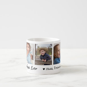 Taza De Espresso Mejor Abuela del Mundo Nietos 5 Fotografía Collage