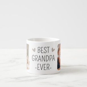 Taza De Espresso Mejor Abuelo Moderno Foto Minimalista Negra