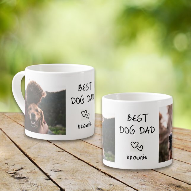 Taza De Espresso Mejor Collage de fotos de nombre Mascota personali (Subido por el creador)