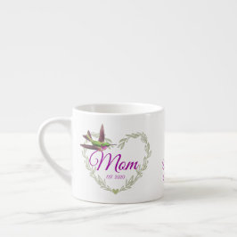 Taza De Espresso Mejor Mamá Jamás Corazón Hummingbird Café Gigante