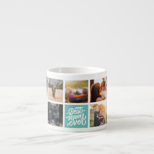 Taza De Espresso Mejor Mamá Siempre Personalizada Collage de fotos 