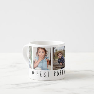 Taza De Espresso Mejor Poppy Personalizado Siempre 5 Foto Collage