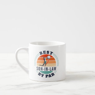 Taza De Espresso Mejor yerno de Par Retro Personalizado Golf Lover