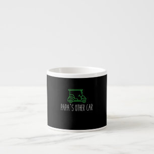 Taza De Espresso Mens Papa Abuelo Papá Golf Fars Day Carro de golf