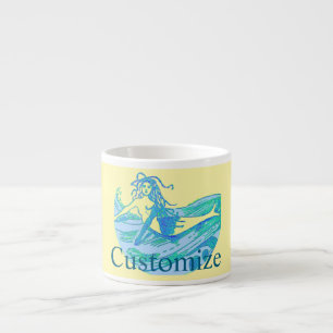 Taza De Espresso Mermaid Thunder_Cove de surf vintage