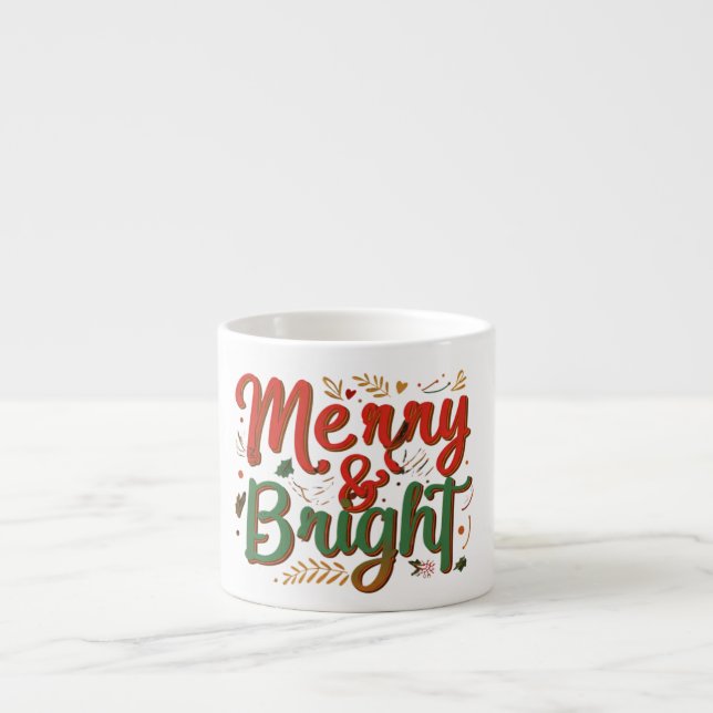 Taza De Espresso Merry & Bright Espresso Mug (Frente)