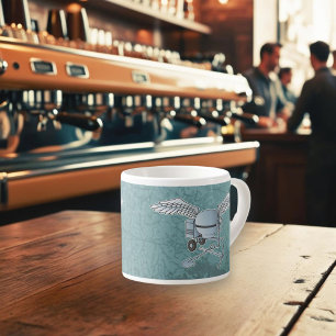 Taza De Espresso Mezcla de hormigón azul-gris