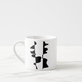 Taza De Espresso Mini Mug Expresso Art Abstrait Dual Face