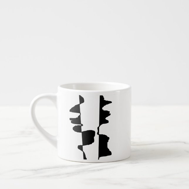 Taza De Espresso Mini Mug Expresso Art Abstrait Dual Face (Izquierda)