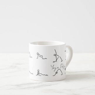 Taza De Espresso Minimalist Stick Figure Yoga Poses
