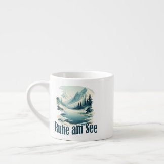 Taza De Espresso Minimalistische Seenlandschaft - Ruhe am Wasser