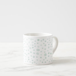 Taza De Espresso Mint Confetti Water Dots Espresso Mug