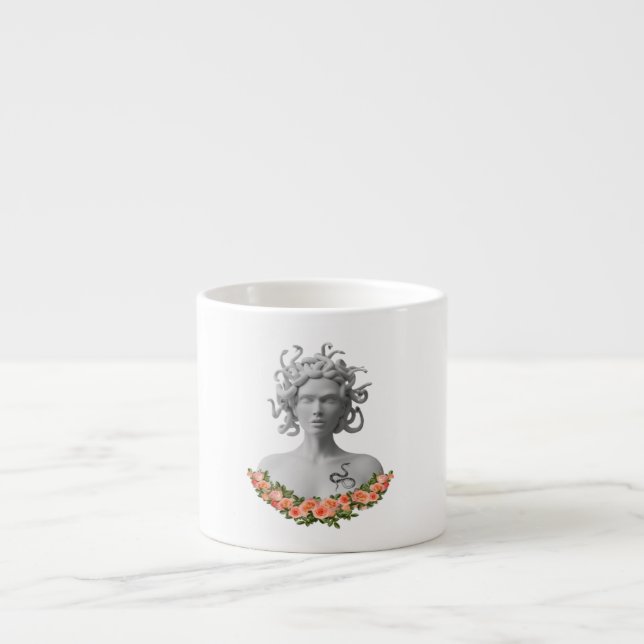 Taza De Espresso Mitología griega de Medusa Gorgon (Frente)