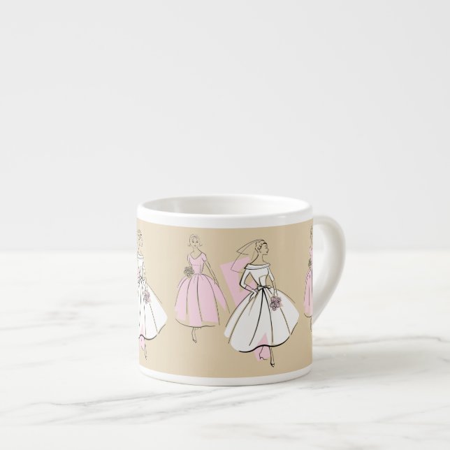 Taza De Espresso Moda Novia Neutral Bridesmaid mug espresso (Derecha)