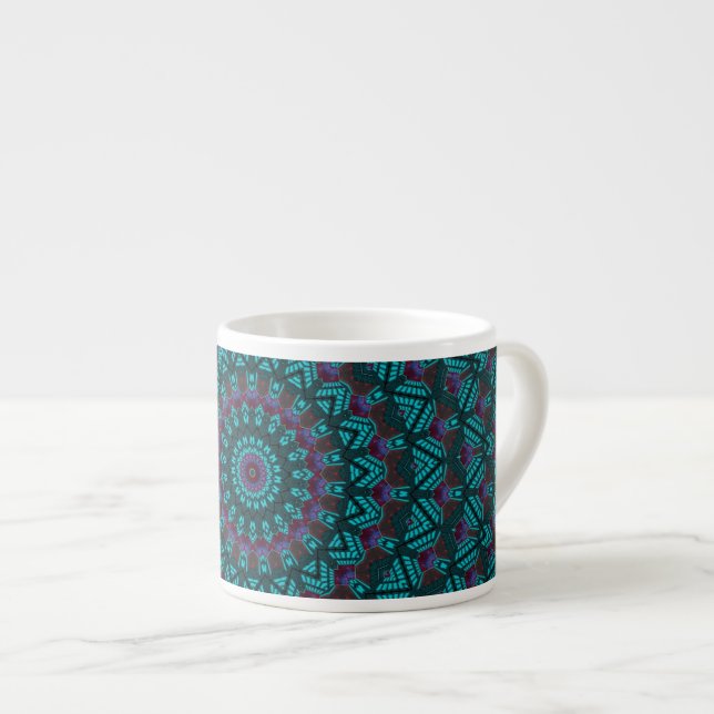 Taza De Espresso Moda Retro Boho Bohemian en el sudoeste de Mandala (Derecha)