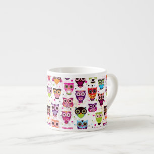 Taza De Espresso Modelo colorido del búho para los niños 2