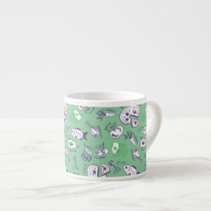 Taza De Espresso Modelo con la comida