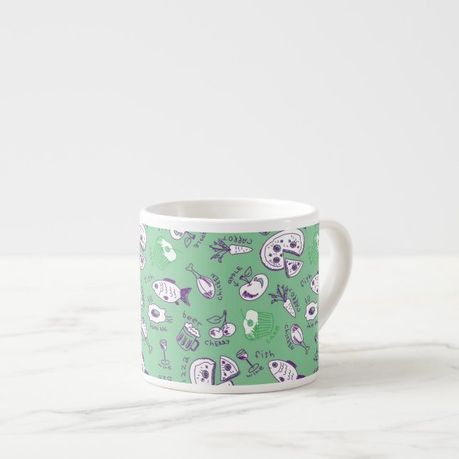 Taza De Espresso Modelo con la comida (Derecha)