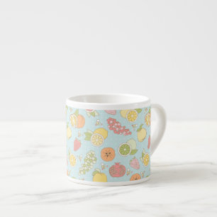 Taza De Espresso Modelo con las frutas y las bayas