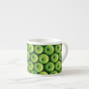Taza De Espresso Modelo con las manzanas verdes