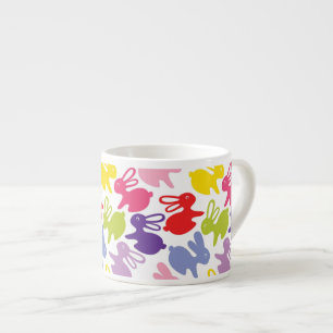 Taza De Espresso modelo con los conejos de Pascua