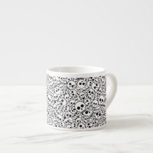 Taza De Espresso Modelo con los cráneos