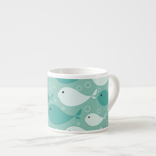 Taza De Espresso modelo con los pescados (Derecha)